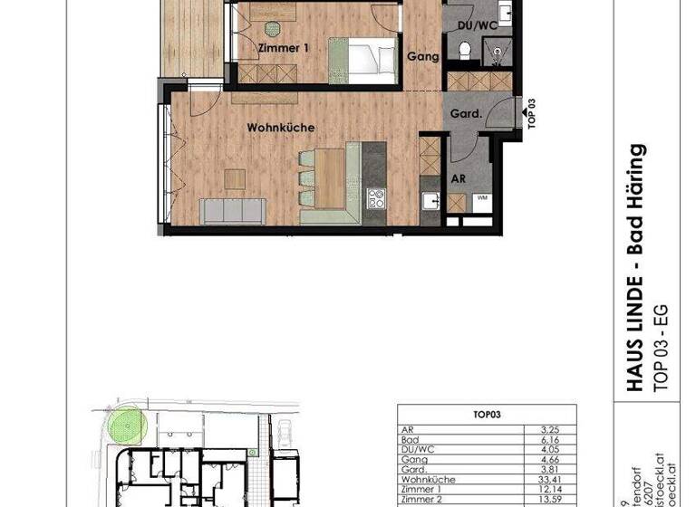 Wohnung zum Kauf - Erstbezug 564.000 € 3 Zimmer 81,1 m² EG Bad Häring 6323