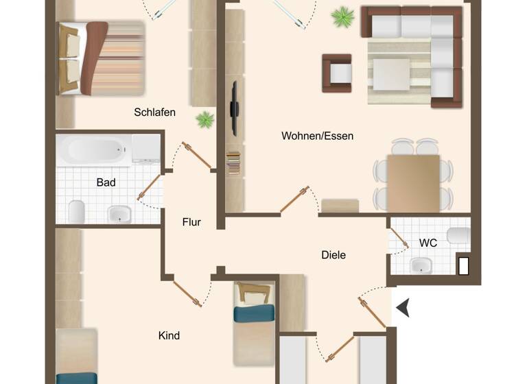 Penthouse zum Kauf provisionsfrei 275.000 € 3 Zimmer 97 m²<br/>Wohnfläche Dachgeschoss, 4.<br/>Geschoss ab sofort<br/>Verfügbarkeit Estenfeld Estenfeld 97230
