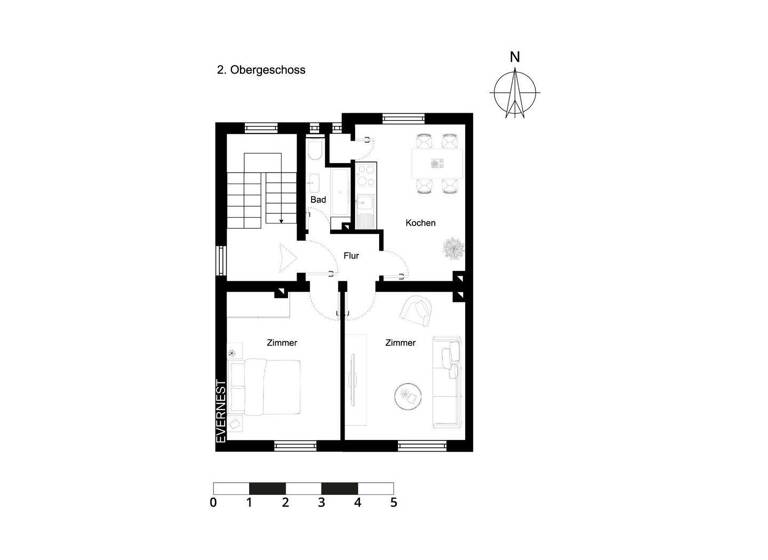 Wohnung zum Kauf 99.000 € 2,5 Zimmer 60,2 m² 2. Geschoss Bochold Essen 45355