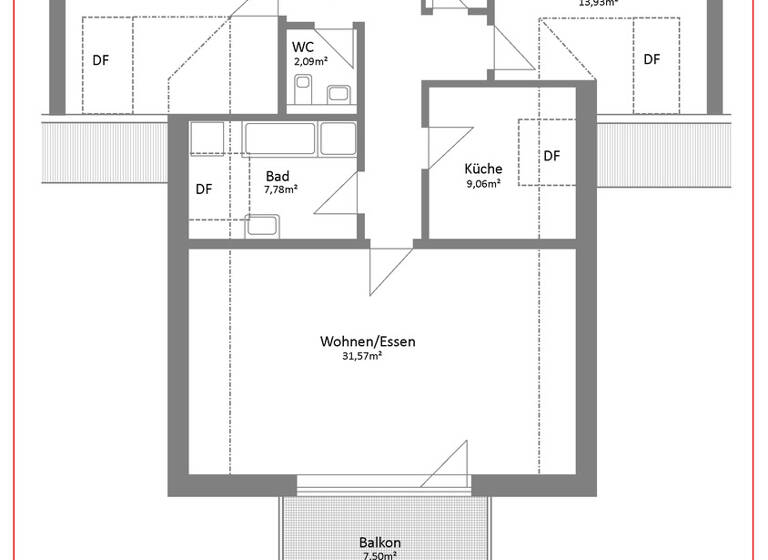 Wohnung zum Kauf 256.000 € 3 Zimmer 90 m²<br/>Wohnfläche Dachgeschoss, 3.<br/>Geschoss Wehr Wehr 79664