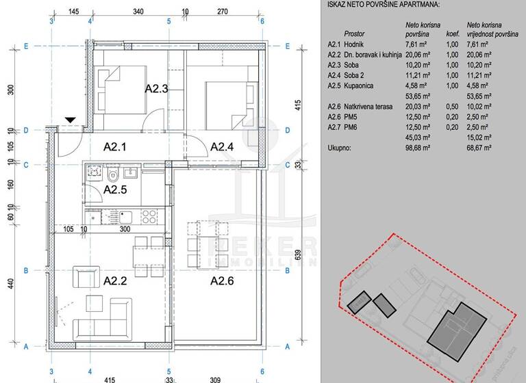 Wohnung zum Kauf - Erstbezug 230.425 € 3 Zimmer 75,5 m² 1. Geschoss Novalja 53291
