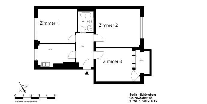 WG-Zimmer zur Miete 850 € 22 m²<br/>Wohnfläche 2.<br/>Geschoss 01.02.2025<br/>Verfügbarkeit Grunewaldstr. 46 Schöneberg Berlin 10825