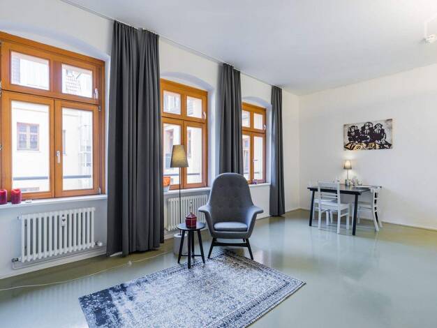 Studio zur Miete Wohnen auf Zeit 1.600 € 1 Zimmer 34 m² frei ab 01.10.2026 Friedrichshain Berlin 10249