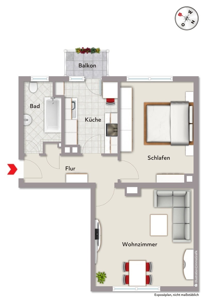 Wohnung zum Kauf 249.000 € 2 Zimmer 57 m²<br/>Wohnfläche Maxfeld Nürnberg 90409