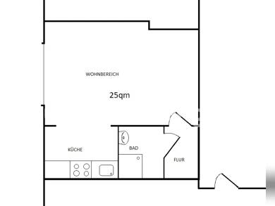 Wohnung zur Miete Tauschwohnung 350 € 1 Zimmer 24 m² Ohlsdorf Hamburg 22085