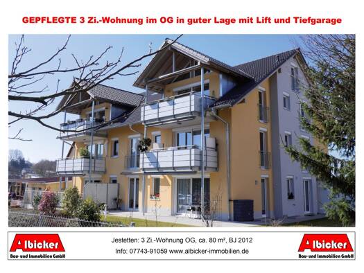 Wohnung zum Kauf 3 Zimmer 80 m² 2. Geschoss Jestetten Jestetten 79798