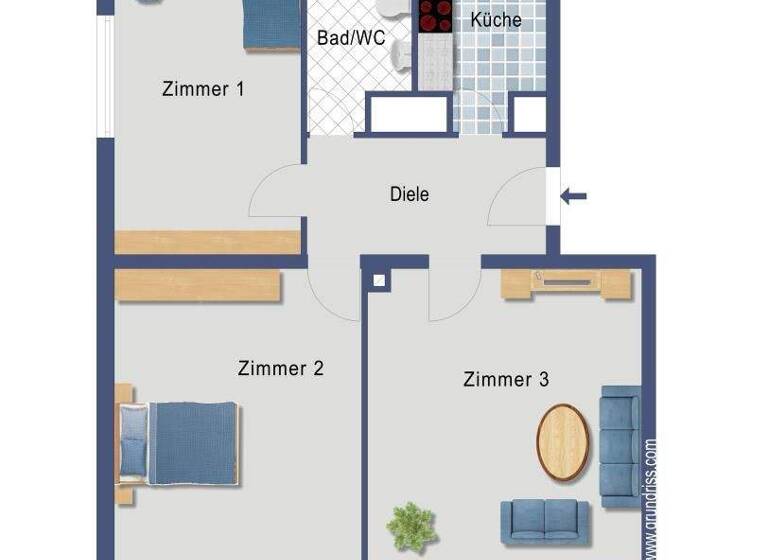 Wohnung zum Kauf provisionsfrei 422.000 € 3 Zimmer 85 m² EG Rebstöcker Weg 9 Rödelheim Frankfurt 60489