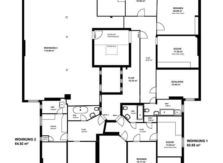 Wohnung zum Kauf 2.690.000 € 7 Zimmer 424,6 m² 5. Geschoss Eppendorf Hamburg 20249