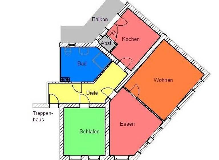 Wohnung zur Miete 497 € 3 Zimmer 82,8 m²<br/>Wohnfläche Hessestraße 14 Lutherstadt Eisleben Eisleben 06295