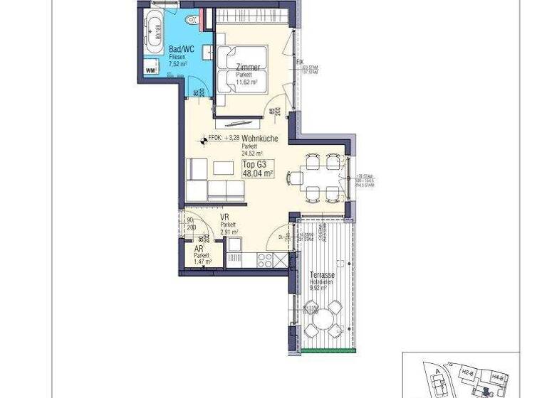 Wohnung zum Kauf 260.000 € 2 Zimmer 48 m² Krumpendorf 9201