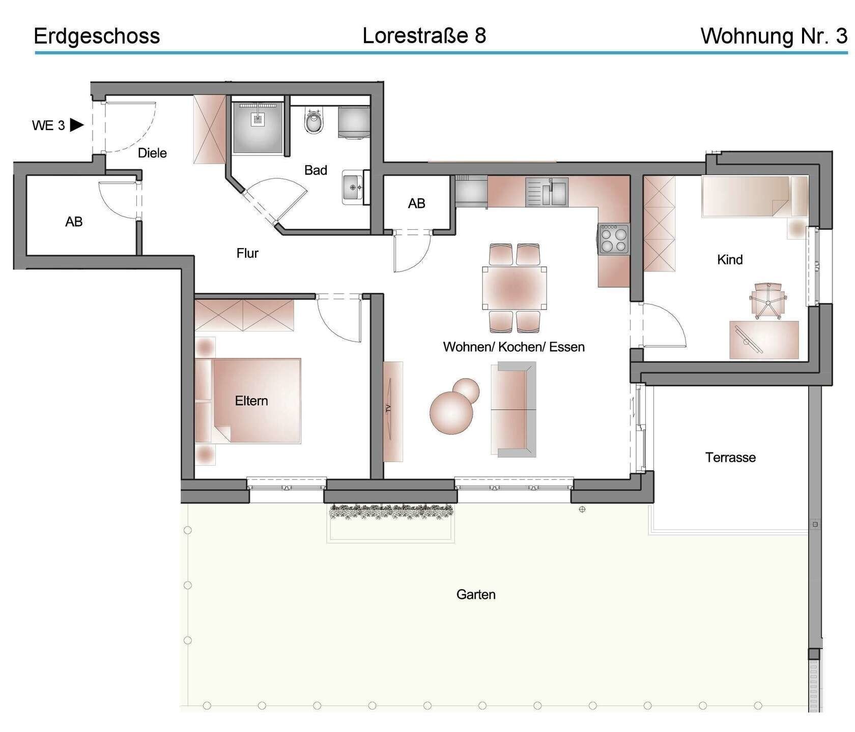 Wohnung zum Kauf 351.000 € 3 Zimmer 70,2 m²<br/>Wohnfläche 3.<br/>Geschoss 01.09.2026<br/>Verfügbarkeit Lorestraße 8 Dinkelsbühl Dinkelsbühl 91550