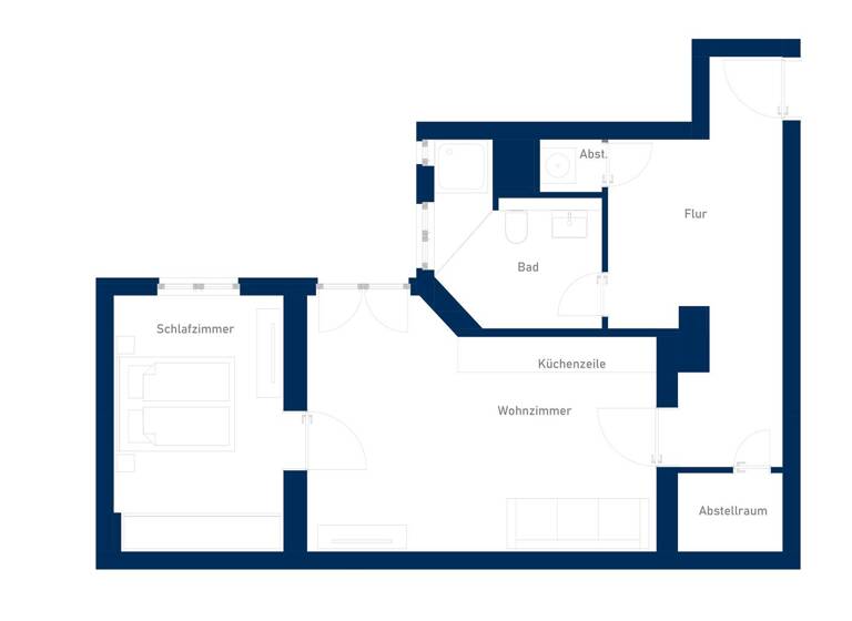 Wohnung zur Miete - Erstbezug 1.380 € 2 Zimmer 60 m² 3. Geschoss Wilhelmshavener Straße 43 Moabit Berlin 10551