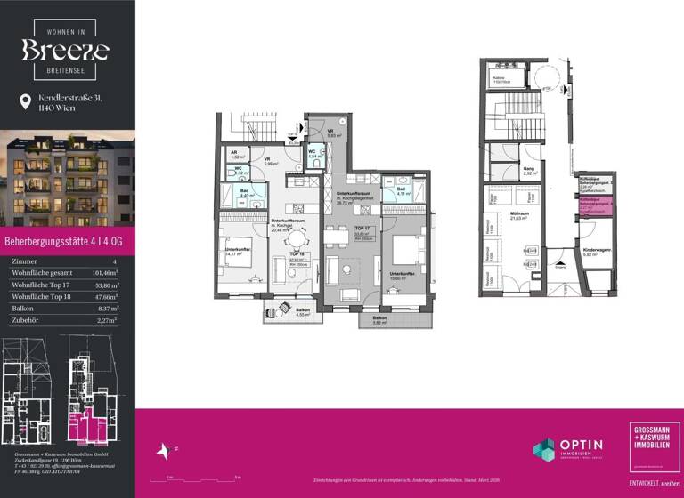 Wohnung zum Kauf - Erstbezug 354.438 € 2 Zimmer 47,7 m² frei ab 01.12.2027 Wien 1140
