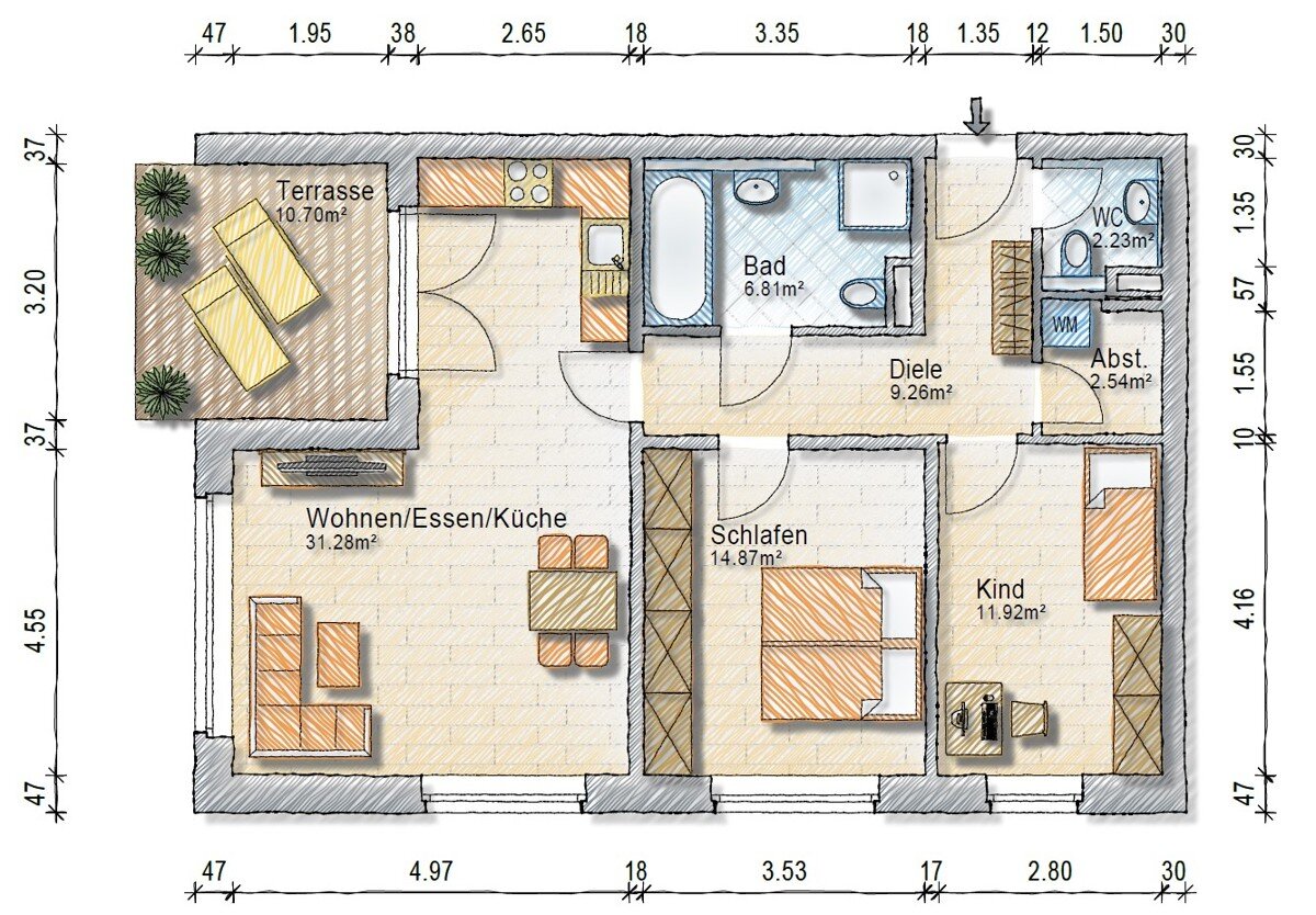 Wohnung zum Kauf 485.000 € 3 Zimmer 85 m²<br/>Wohnfläche EG<br/>Geschoss Seelhorst Hannover / Kirchrode 30559