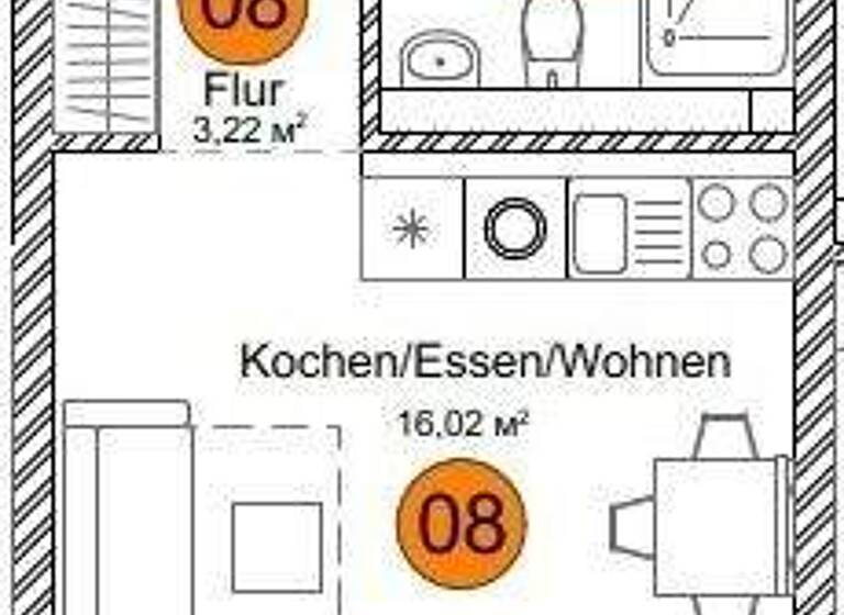 Studio zum Kauf provisionsfrei 116.000 € 1 Zimmer 27,4 m² 1. Geschoss frei ab 01.12.2026 Pfullendorf 88630