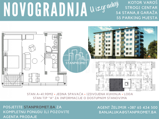 Wohnung zum Kauf 39.633 € 2 Zimmer 1. Geschoss Banjalucka regija 78223