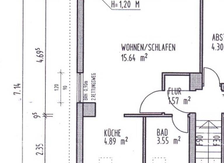 Studio zur Miete 230 € 1 Zimmer 26 m² Geschoss 2/3 frei ab 01.07.2026 Lohackerstr. 82 Westenfeld Bochum 44867