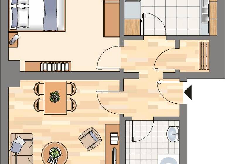 Wohnung zur Miete 441 € 2 Zimmer 54 m² 2. Geschoss frei ab 30.04.2026 Zollernstraße 16 Kirchlinde Dortmund 44379