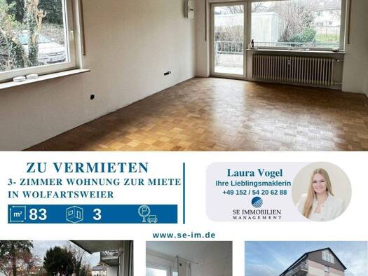 Wohnung zur Miete 850 € 3 Zimmer 83 m² Wolfartsweier Karlsruhe 76228