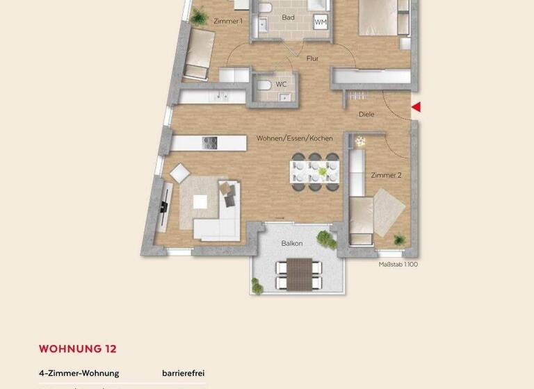 Wohnung zum Kauf - Erstbezug provisionsfrei 585.000 € 4 Zimmer 98,2 m² Winnenden 71364