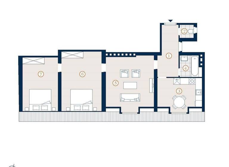 Wohnung zum Kauf 549.000 € 3 Zimmer 89,8 m² Mariahilfer Straße Wien 1060