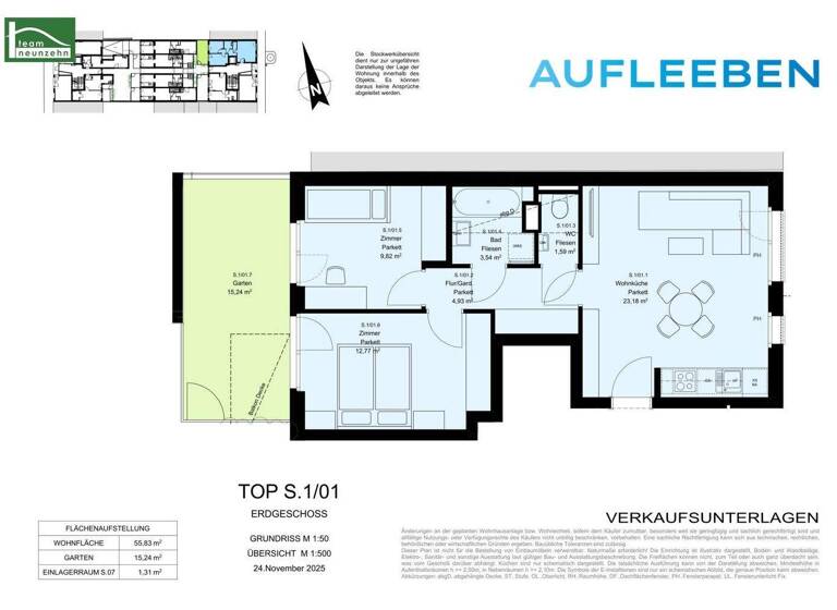 Wohnung zum Kauf - Erstbezug 334.900 € 3 Zimmer 55,8 m² EG Siccardsburggasse 62 Wien 1100
