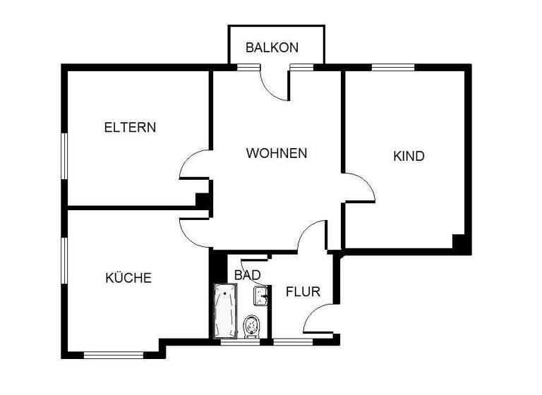 Studio zur Miete 299 € 1 Zimmer 42,5 m² 1. Geschoss Eppmannsweg 26 Hassel Gelsenkirchen 45896