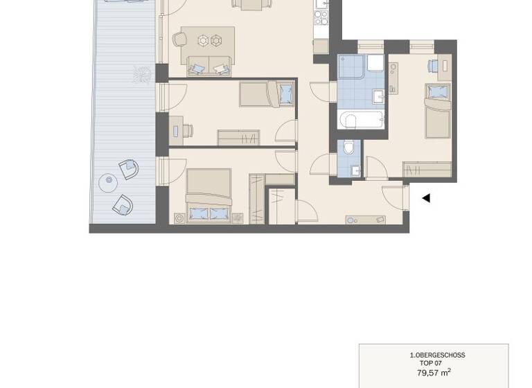 Wohnung zum Kauf - Erstbezug 499.000 € 4 Zimmer 79,6 m² 1. Geschoss frei ab 01.08.2026 Peterstalstraße Sankt Peter Graz 8042