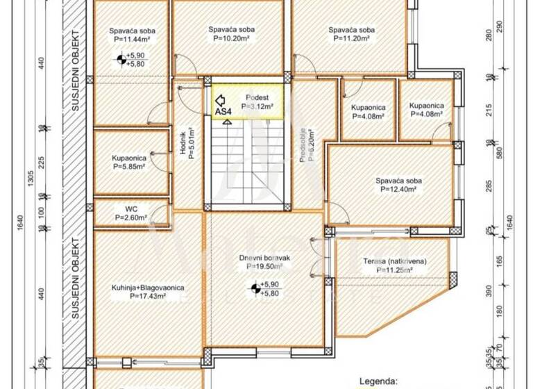 Wohnung zum Kauf 440.000 € 5 Zimmer 131 m² 2. Geschoss Brodarica, Sibenik - Okolica Sibenik