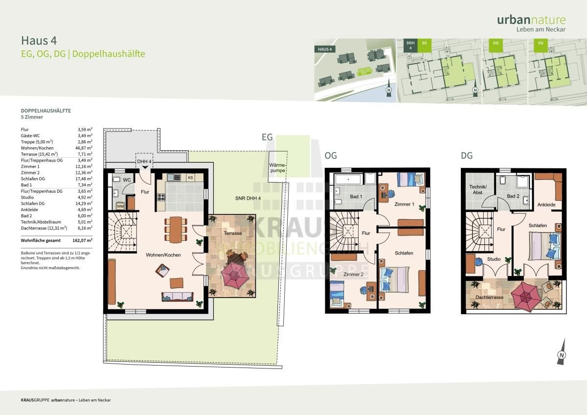 Doppelhaushälfte zum Kauf provisionsfrei 1.549.000 € 5 Zimmer 162,1 m²<br/>Wohnfläche Ziegelhausen - West Heidelberg 69118