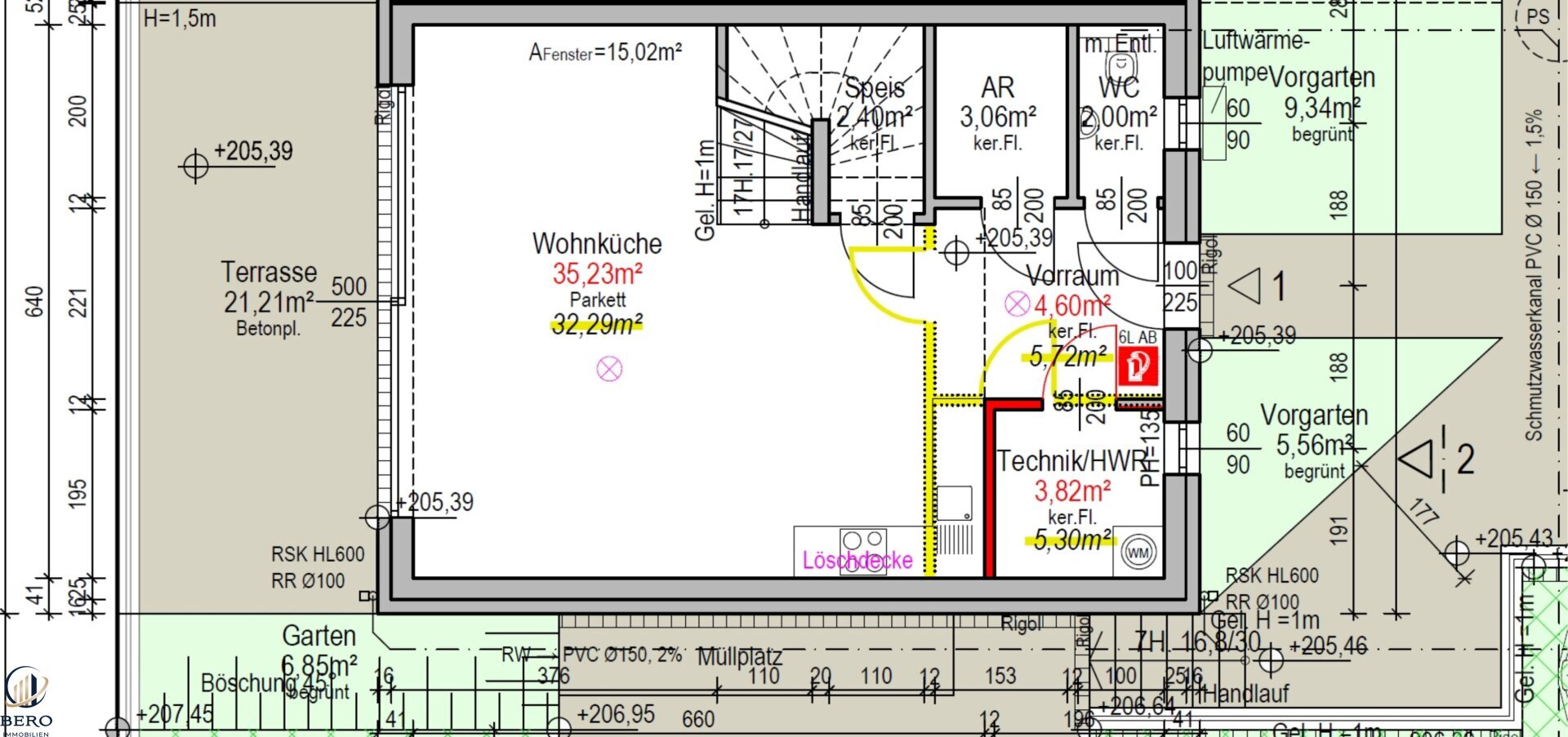 Reihenendhaus zur Miete 2.100 € 5,5 Zimmer 119,6 m²<br/>Wohnfläche 169,6 m²<br/>Grundstück Hainburg an der Donau 2410