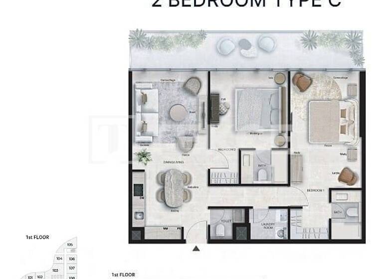 Studio zum Kauf 783.000 € 3 Zimmer 184 m² 2. Geschoss Dubai