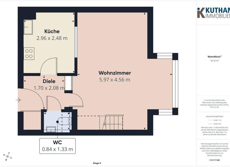 Maisonette zum Kauf 195.000 € 2 Zimmer 69 m² 5. Geschoss frei ab 01.05.2026 Süd Ludwigshafen am Rhein 67061