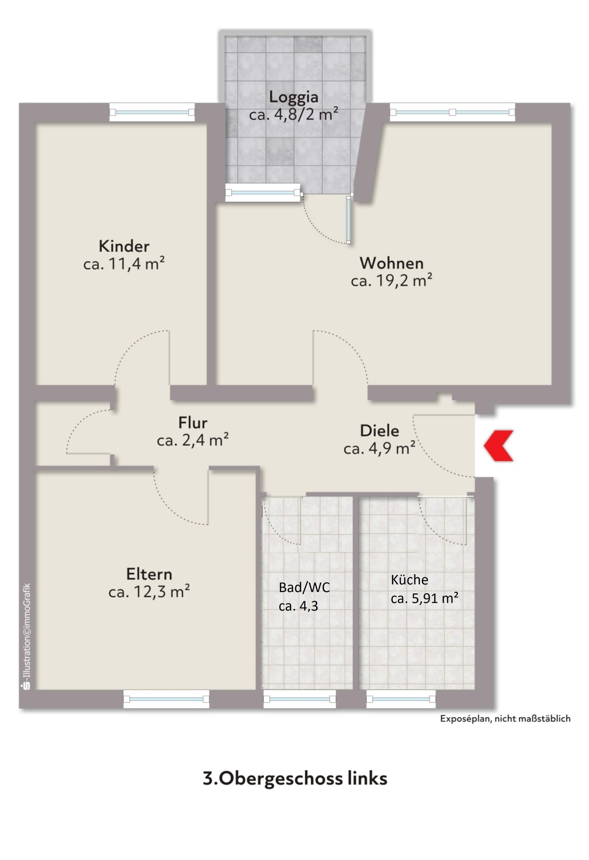 Wohnung zum Kauf 143.000 € 3 Zimmer 64 m²<br/>Wohnfläche Ellenerbrok - Schevemoor Bremen 28325