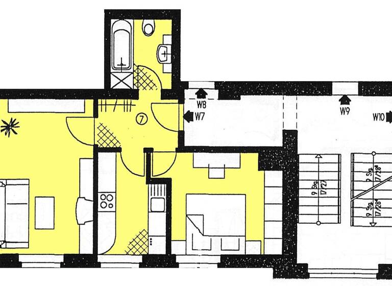 Wohnung zum Kauf 42.000 € 2 Zimmer 41,3 m² 2. Geschoss Virchowplatz 9 Marienthal Zwickau 08060