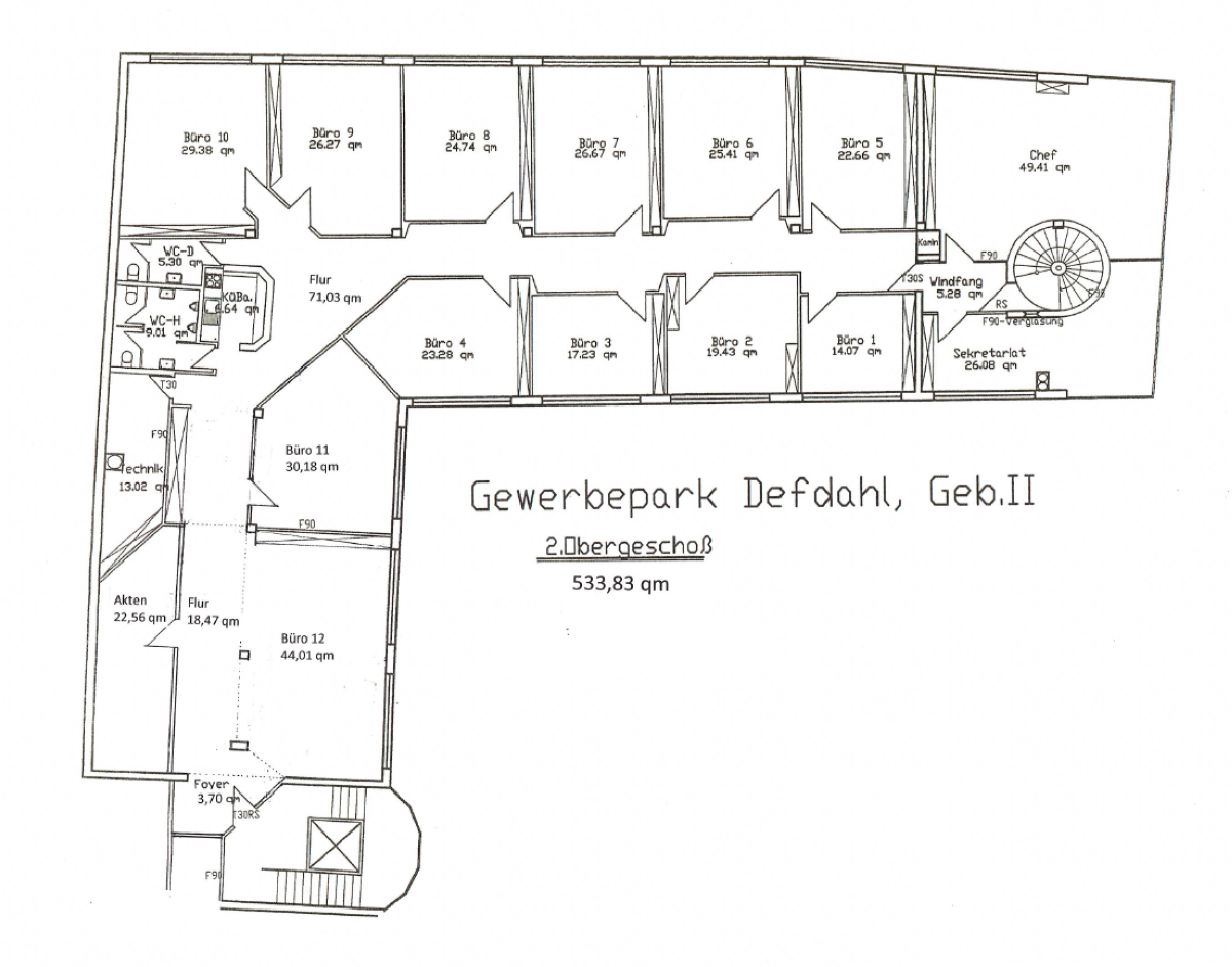 Bürofläche zur Miete provisionsfrei 10 € 263,8 m²<br/>Bürofläche ab 263,8 m²<br/>Teilbarkeit Westfalendamm - Nord Dortmund 44141