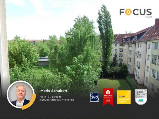 Wohnung zur Miete 600 € 2 Zimmer 46,6 m² 3. Geschoss Eutritzsch Nord 04129
