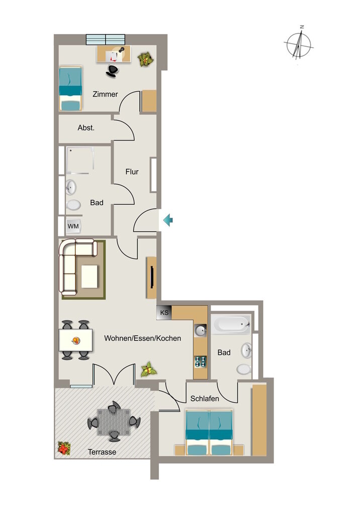 Wohnung zur Miete 1.227 € 3 Zimmer 89,5 m²<br/>Wohnfläche EG<br/>Geschoss 01.04.2025<br/>Verfügbarkeit Louise-Strauß-Straße 48 Innenstadt Brühl 50321