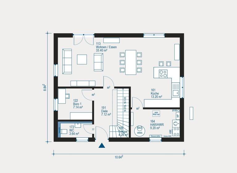 Einfamilienhaus zum Kauf 428.779 € 4 Zimmer 151,2 m² 600 m² Grundstück Bargen Helmstadt-Bargen 74921