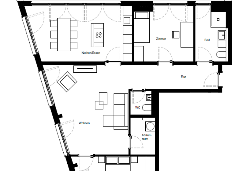 Penthouse zur Miete 1.595 € 3,5 Zimmer 115,7 m² 5. Geschoss Leonie-Ossowski-Promenade 15 Käfertal Mannheim 68309