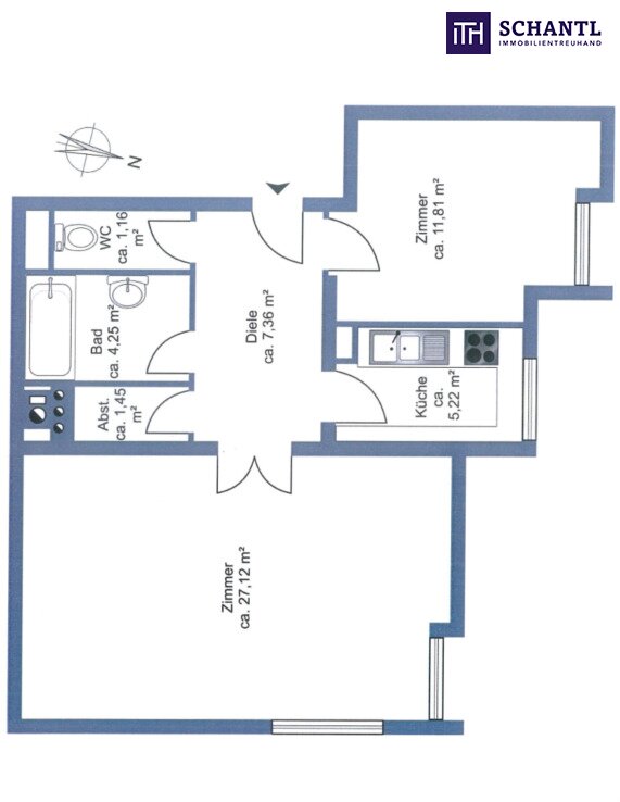 Wohnung zur Miete 800 € 2 Zimmer 59 m²<br/>Wohnfläche 3.<br/>Geschoss Liebhartstalstraße Wien 1160