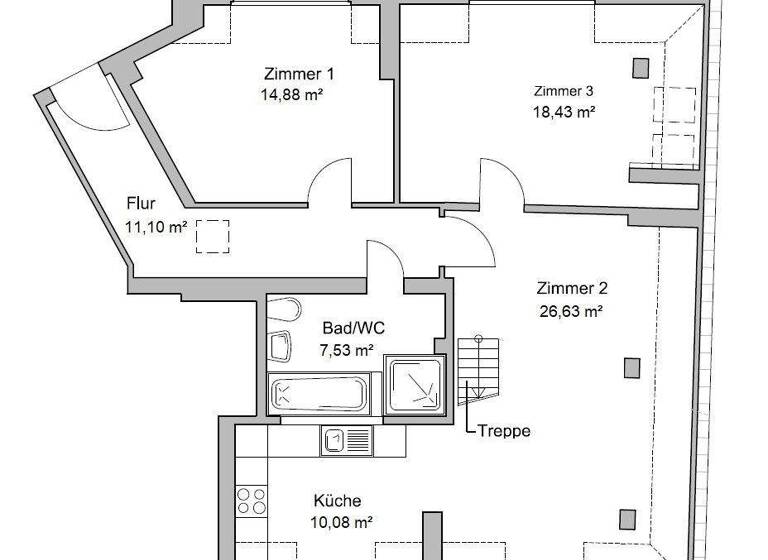 Penthouse zum Kauf provisionsfrei 789.000 € 3 Zimmer 110,7 m² 3. Geschoss frei ab sofort Clayallee 323 Zehlendorf Berlin 14169