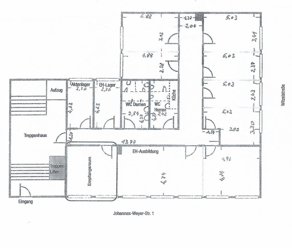 Büro-/Praxisfläche zur Miete 3.510 € 9 Zimmer 260 m²<br/>Bürofläche Johannes-Weyer-Straße 1 Bilk Düsseldorf 40225