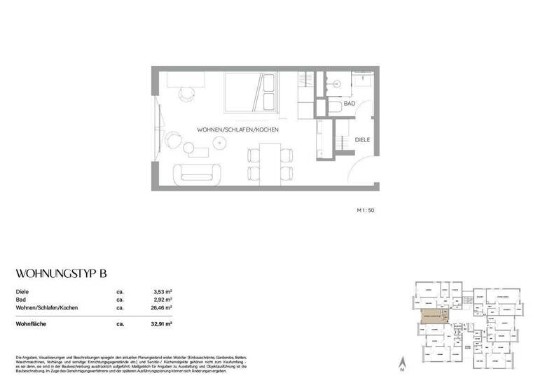 Studio zum Kauf provisionsfrei 539.000 € 1 Zimmer 32,9 m² 7. Geschoss Ludwigsvorstadt-Isarvorstadt München / Isarvorstadt 80469