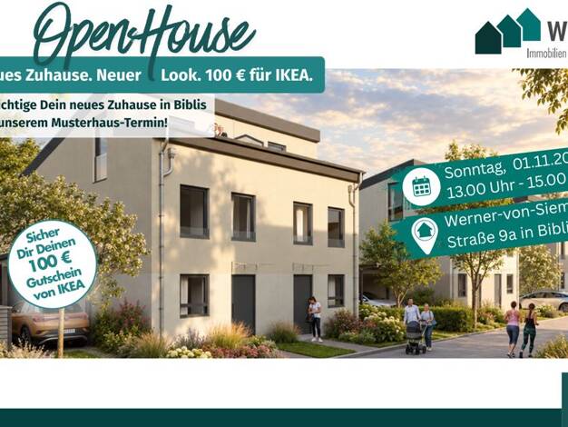 Doppelhaushälfte zur Miete - Erstbezug 1.679 € 5,5 Zimmer 118 m² 180 m² Grundstück Biblis Biblis 68647