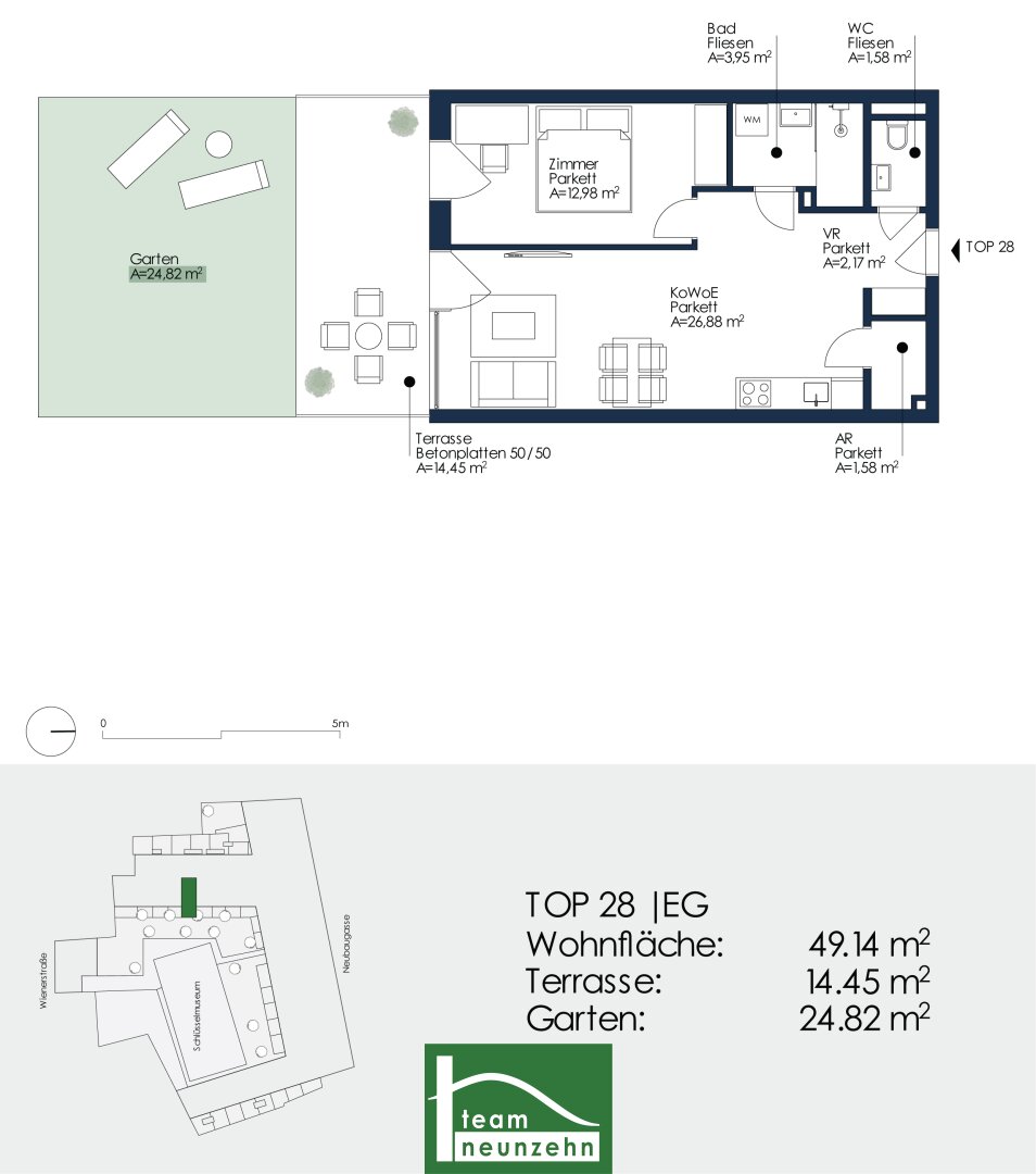 Wohnung zur Miete 590 € 2 Zimmer 49,1 m²<br/>Wohnfläche EG<br/>Geschoss 01.01.2025<br/>Verfügbarkeit Neubaugasse 45 Lend Graz 8020