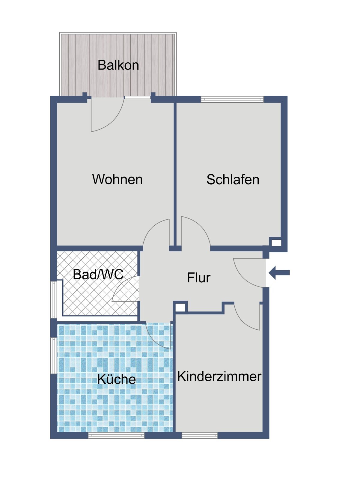 Wohnung zur Miete 427 € 3 Zimmer 58,4 m²<br/>Wohnfläche 2.<br/>Geschoss Im Zellersgrund 31 Bad Hersfeld Bad Hersfeld 36251