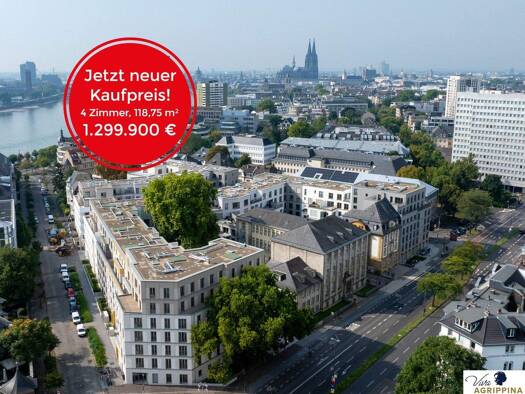 Wohnung zum Kauf - Erstbezug 1.299.900 € 4 Zimmer 118,8 m² 4. Geschoss Altstadt-Nord Köln 50668