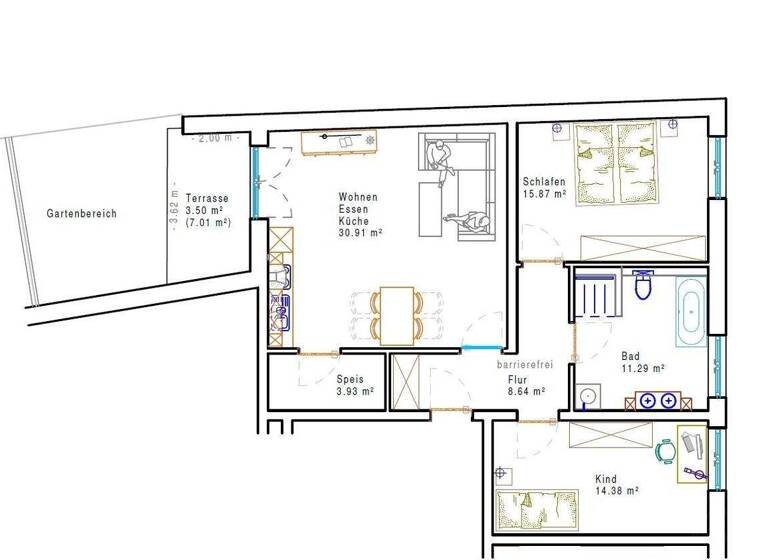 Wohnung zum Kauf - Erstbezug 372.000 € 3 Zimmer 88,5 m² EG Brendlorenzen Bad Neustadt an der Saale / Bad Neuhaus 97616
