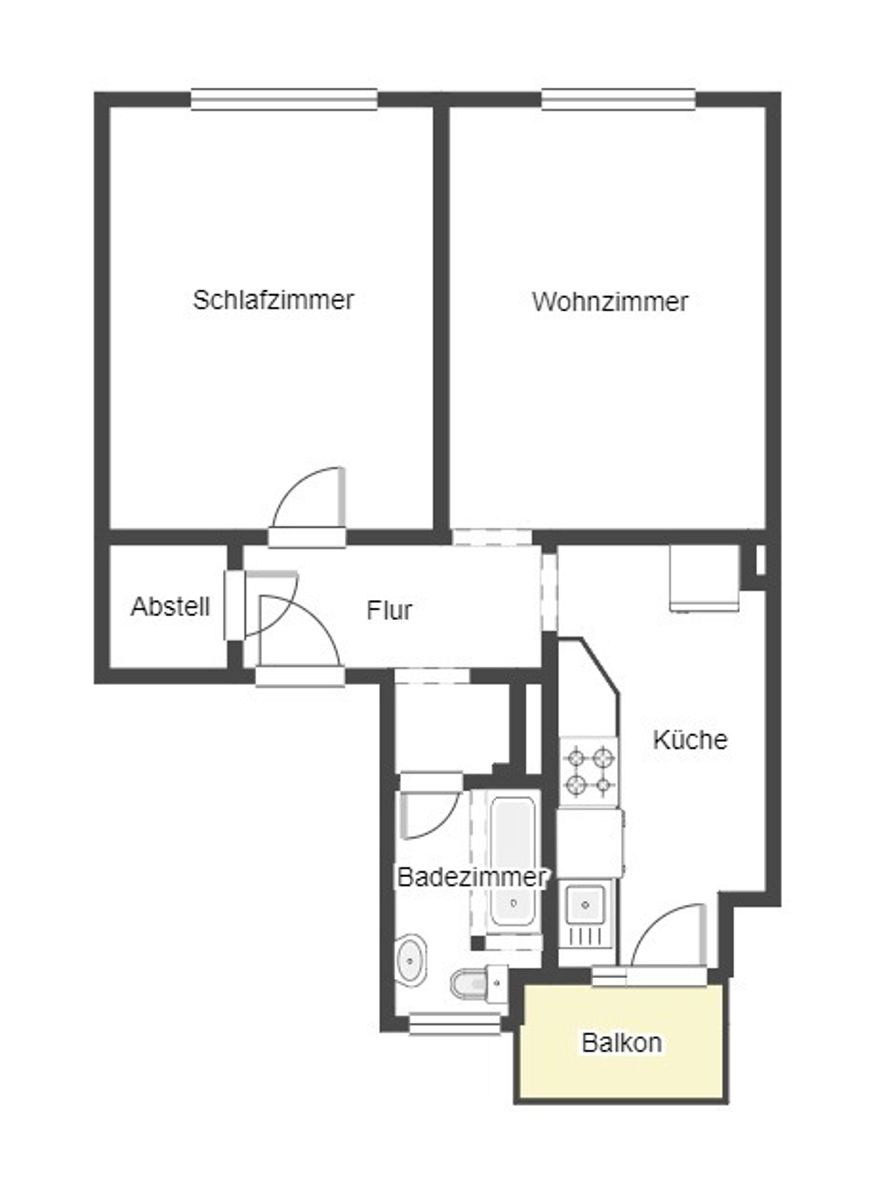 Wohnung zum Kauf 79.000 € 2 Zimmer 54,1 m²<br/>Wohnfläche EG<br/>Geschoss Mittelmeiderich Duisburg 47137